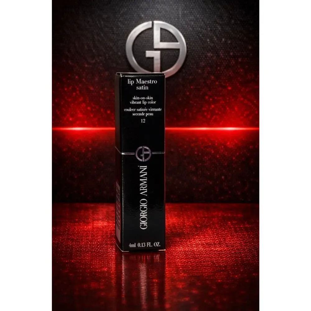 Giorgio Armani Lip Maestro Satin 12 Secret Date Scarlet Red Liquid Lip